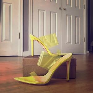 Brand New Clear Yellow Heels